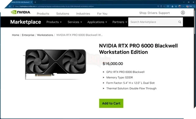 NVIDIA âm thầm tăng giá RTX Pro 6000 Blackwell lên 16.000 USD NVIDIA âm thầm tăng giá RTX Pro 6000 Blackwell lên 16.000 USD