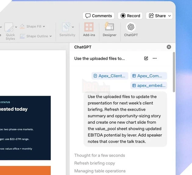 OpenAI chính thức đưa ChatGPT vào Microsoft PowerPoint, tạo slide bằng AI ngay trong vài giây