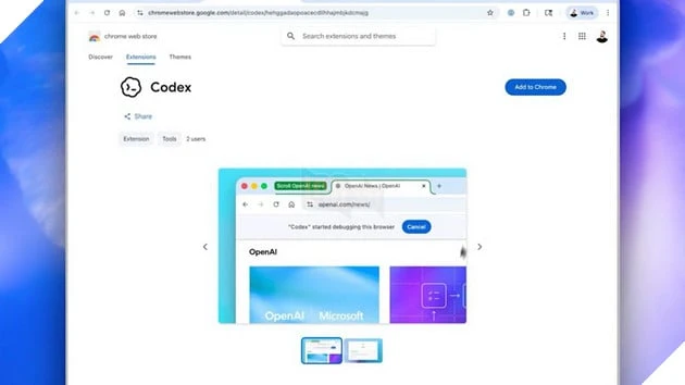 OpenAI ra mắt plugin Codex cho Chrome, biến trình duyệt thành trợ lý lập trình AI