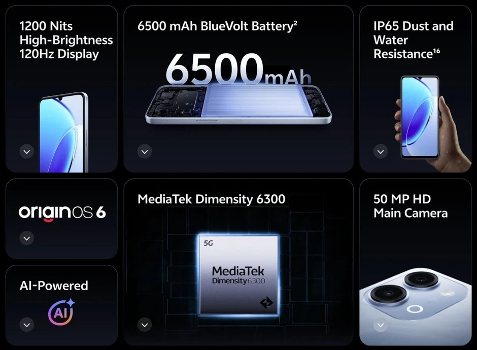 Ra mắt Vivo T5 Lite với pin 6500 mAh, giá chỉ từ 5,4 triệu đồng Ra mắt Vivo T5 Lite với pin 6500 mAh, giá chỉ từ 5,4 triệu đồng