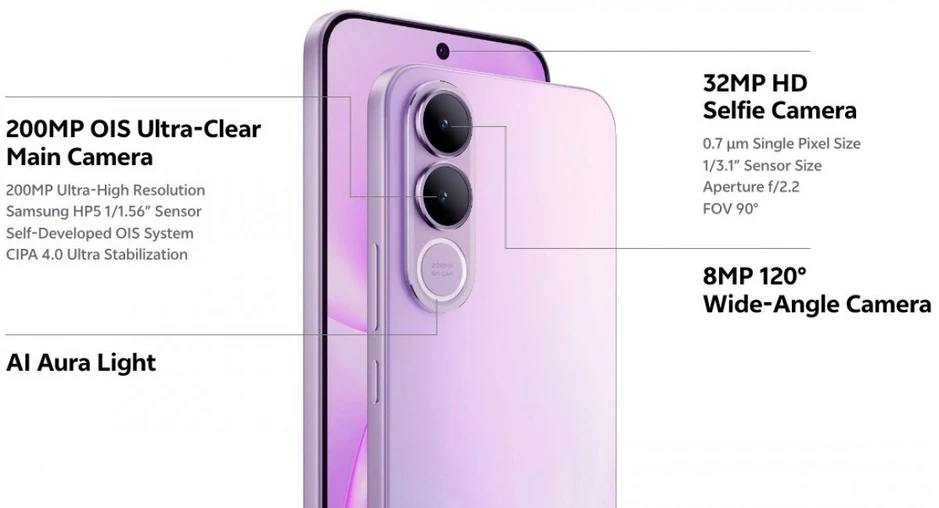 Vivo V70 FE ra mắt: pin 7000 mAh và camera 200 MP – smartphone ấn tượng