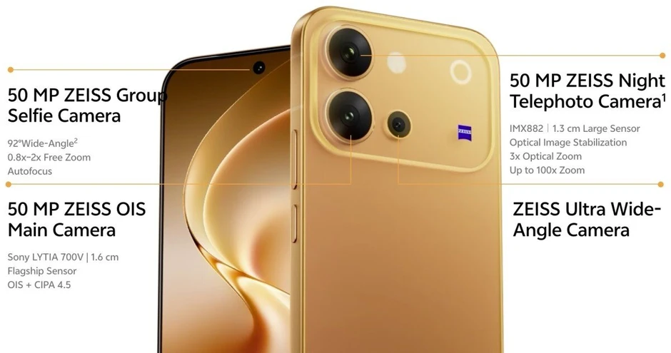 Ra mắt Vivo V80 với pin cực lớn - 7200 mAh, thiết kế nhái iPhone