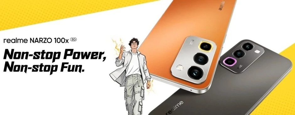 Realme Narzo 100x ra mắt với pin 8000 mAh với giá từ 5,7 triệu đồng
