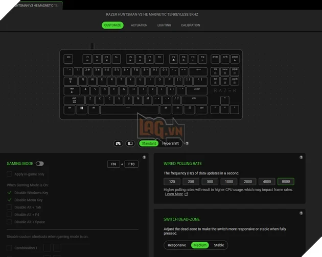 Đánh giá bàn phím Razer Huntsman V3 HE Magnetic 8KHz: Hall Effect vượt xa tốc độ