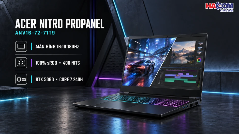 RTX 5060 trên laptop Acer: Khi gaming 2K và tần số quét cao dễ tiếp cận hơn