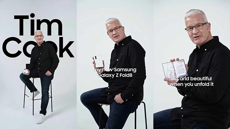 Samsung “châm chọc” Apple khi tung video Tim Cook giới thiệu Galaxy Z Fold8
