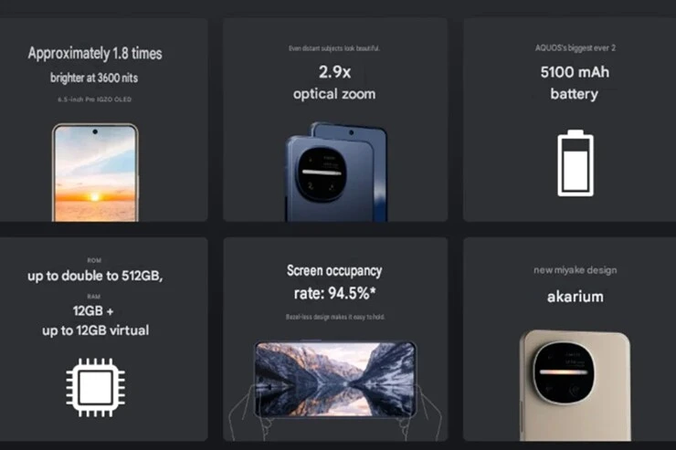 Sharp vừa gây chú ý với smartphone có “đèn thở” đổi màu độc đáo