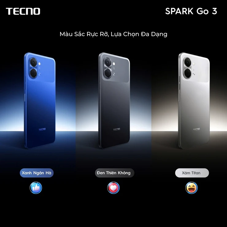 TECNO ra mắt SPARK Go 3: Màn hình 120 Hz, kháng nước IP64, giá từ 3,6 triệu đồng