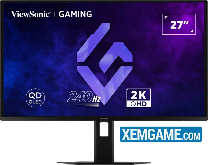 Màn hình ViewSonic XG2738-2K-OLED với QD-OLED 2K 240Hz, phản hồi 0.03ms