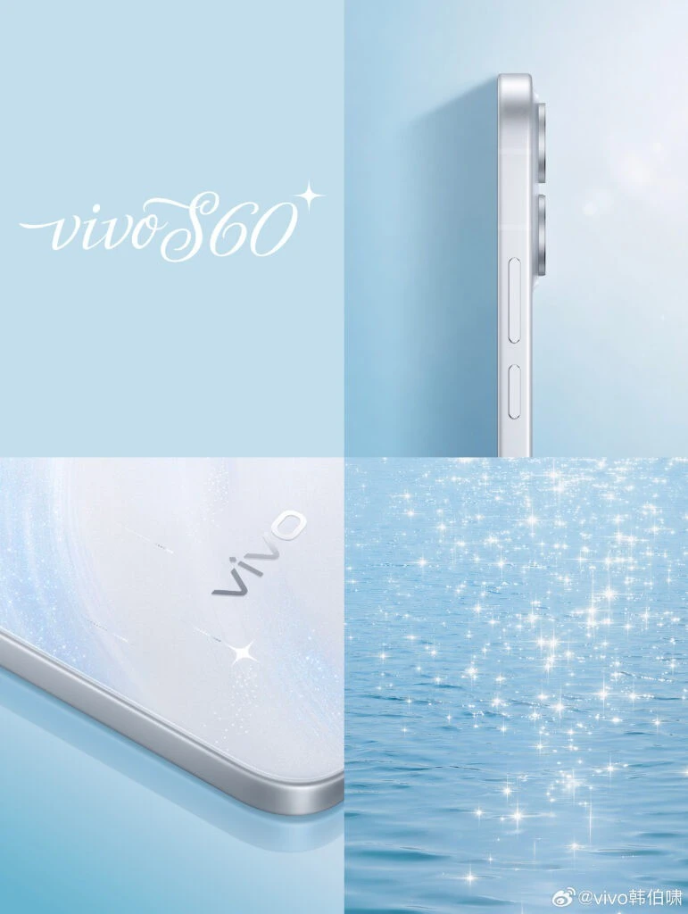 vivo S60 Series hé lộ thiết kế mặt lưng “ánh biển”, pin khủng