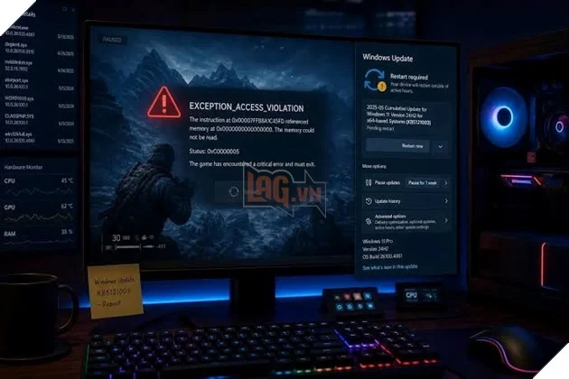 Hướng dẫn khắc phục game crash và BSOD sau khi cài KB5121003 trên Windows 11
