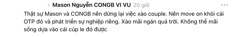 “CONGB và Mason Nguyễn nên dừng lại”
