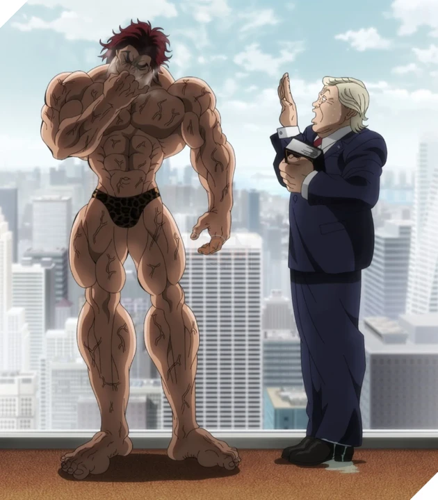 "Dở khóc dở cười" làng Anime: Nhân vật giống Donald Trump hoảng sợ đến mức "dấm đài" trước sức mạnh của Yujiro Hanma
