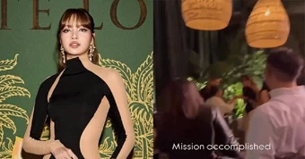 "Tan chảy" khoảnh khắc Lisa nhận món quà từ fan lớn tuổi, có gì mà hút cả triệu view?