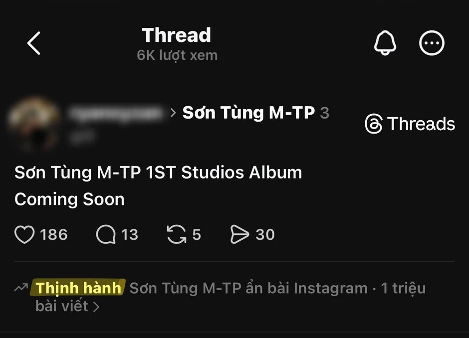 1 triệu bài đăng đưa Sơn Tùng M-TP lên thẳng top trending, Instagam 8.3 triệu followers trống trơn