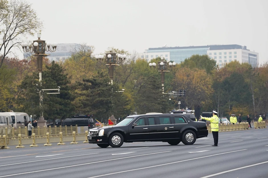 An ninh dày đặc quanh nơi lưu trú của Tổng thống Trump và phái đoàn tại Trung Quốc