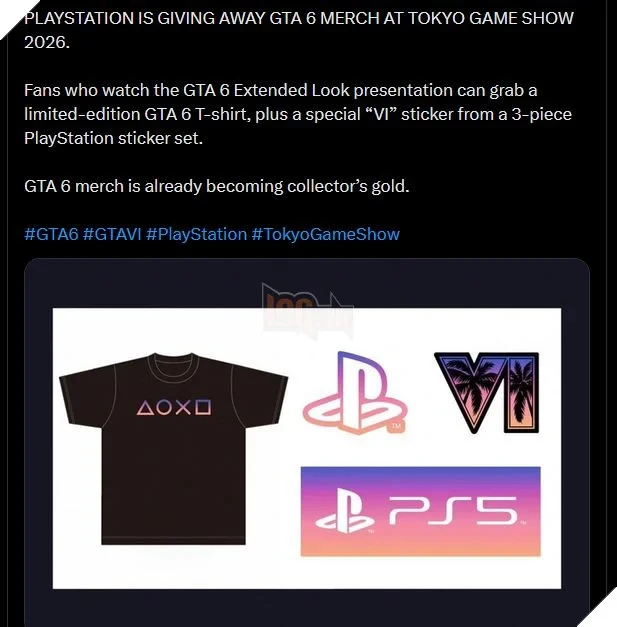 Áo GTA 6 phát miễn phí tại Tokyo Game Show bị bán lại với giá hàng trăm USD