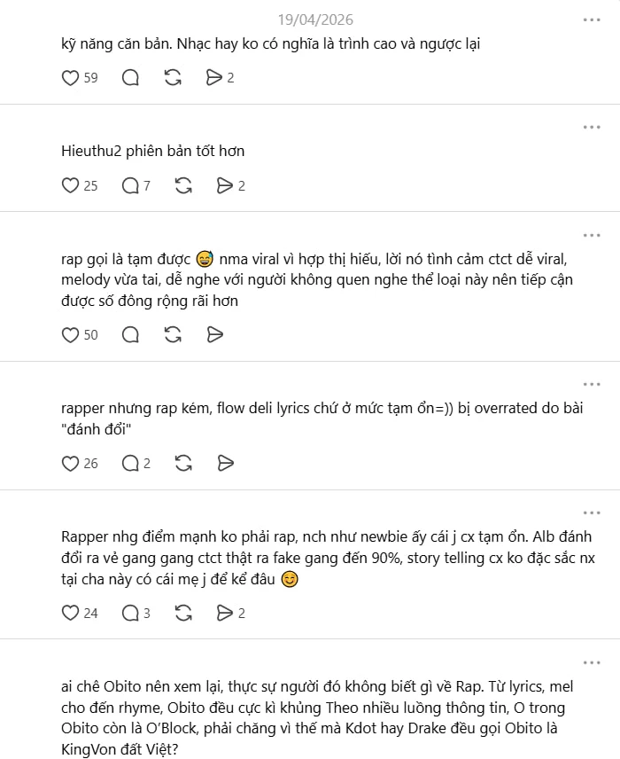 Bị chê rap dở, nam rapper hát hay nhất Vbiz mượn lời Đen Vâu đáp trả Bị chê rap dở, nam rapper hát hay nhất Vbiz mượn lời Đen Vâu đáp trả