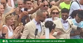Biển người vây kín nhà thờ xem đám cưới Ronaldo