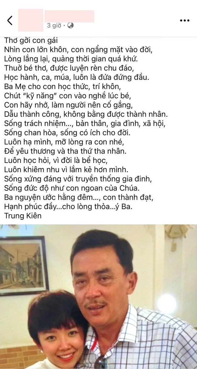 Bố của Tóc Tiên có chia sẻ đầu tiên sau khi con gái ly hôn Touliver