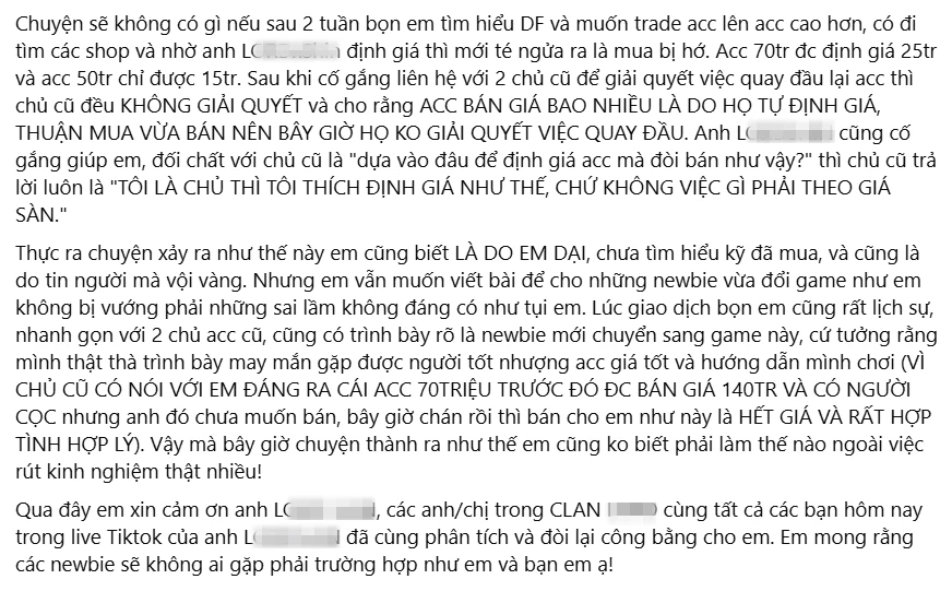 Bỏ PUBG sang Delta Force, nữ game thủ bị "scam" hơn 80 triệu tiền mua tài khoản mới
