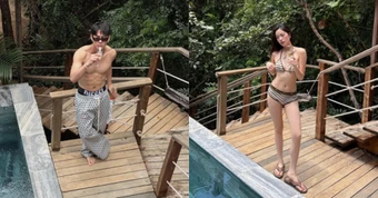 Bóc ảnh hẹn hò Song Luân và gái xinh 2k1 ở resort Nha Trang
