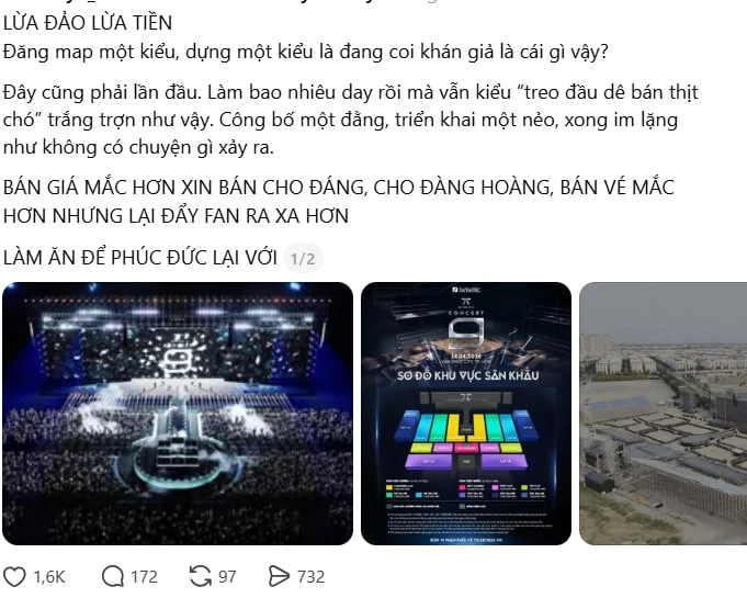 BTC Concert Anh Trai Say Hi lên tiếng về việc đổi seatmap nhưng không dập được sự bức xúc của fan