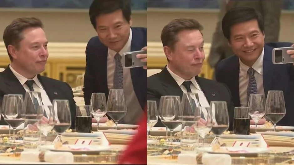 Bức ảnh của Elon Musk và CEO Xiaomi