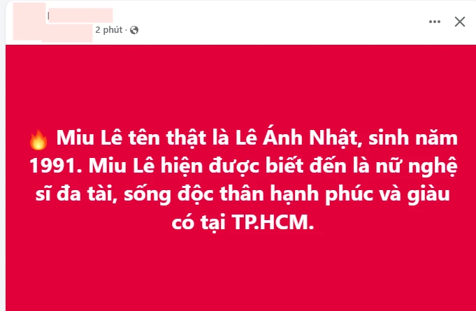 Bức ảnh gây bão mạng xã hội của Miu Lê