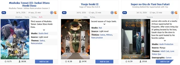 Bức tranh Anime mùa Hè 2026: MyAnimeList hé lộ số tập và lộ trình "về đích" của dàn bom tấn đình đám