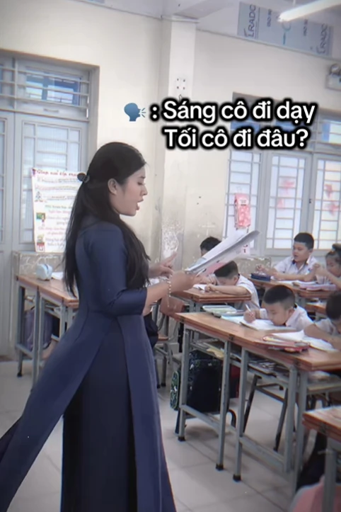 Cô giáo xinh đẹp bất ngờ "viral" với màn bắt trend dễ thương