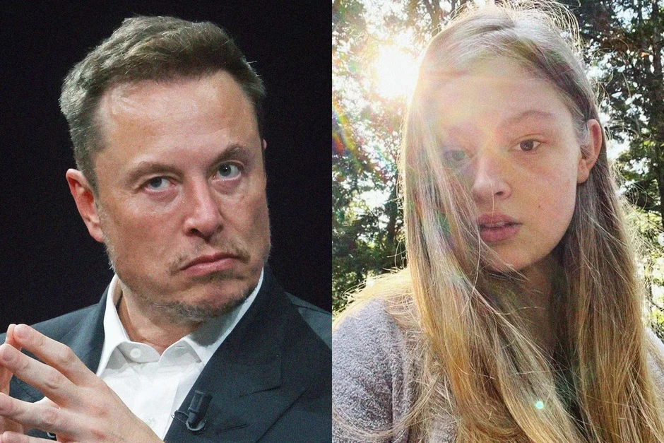 Con gái từ chối nhìn mặt Elon Musk