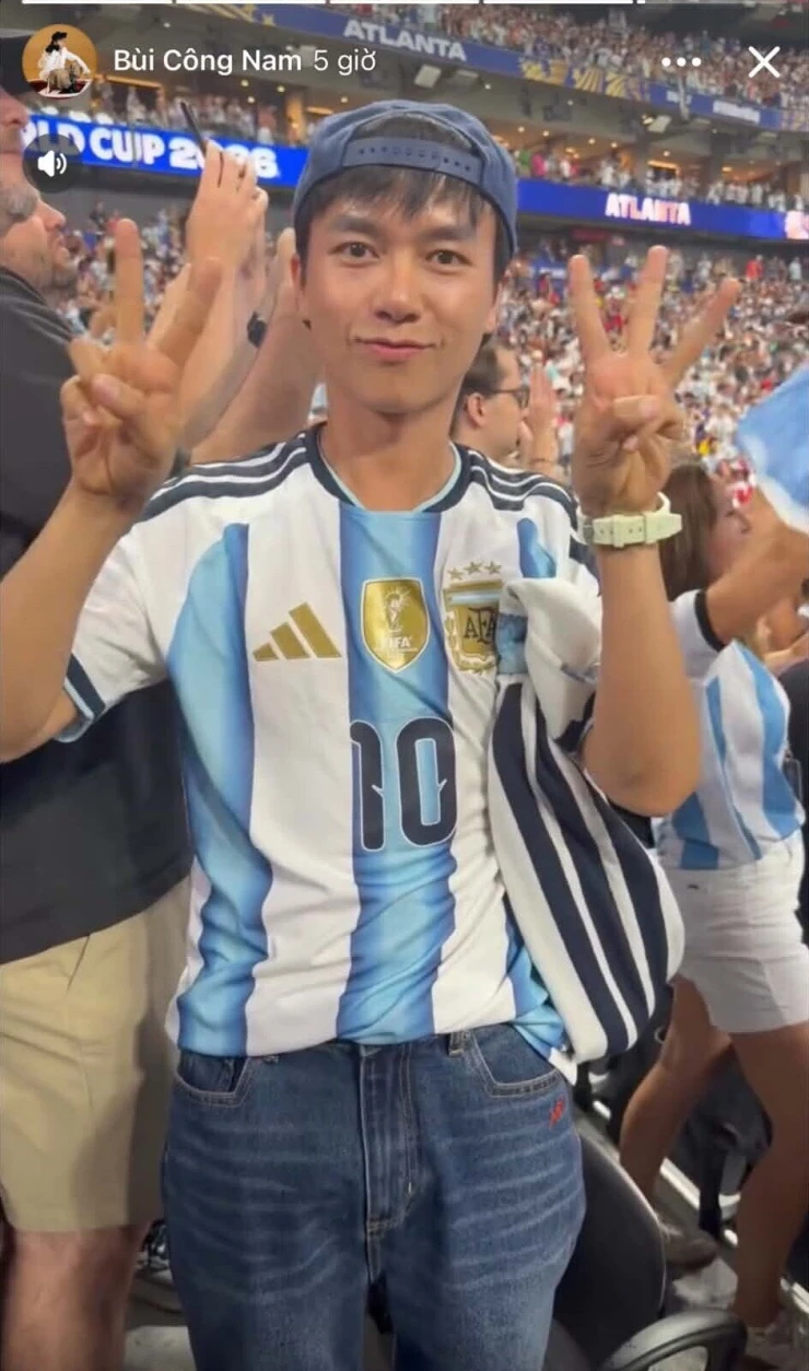 Đến Mỹ cổ vũ Messi, Bùi Công Nam nói cảm giác đu idol thích thật