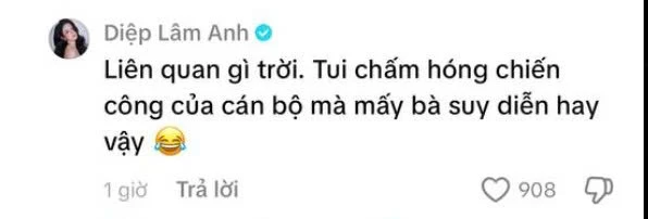Diệp Lâm Anh bình luận gì ở fanpage Phòng, chống ma túy - Công an TP.HCM mà gây bão?