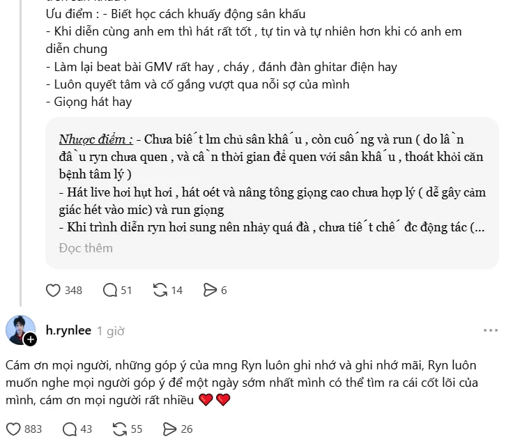 Em trai Quang Hùng MasterD hát “oét”, muốn được khán giả góp ý