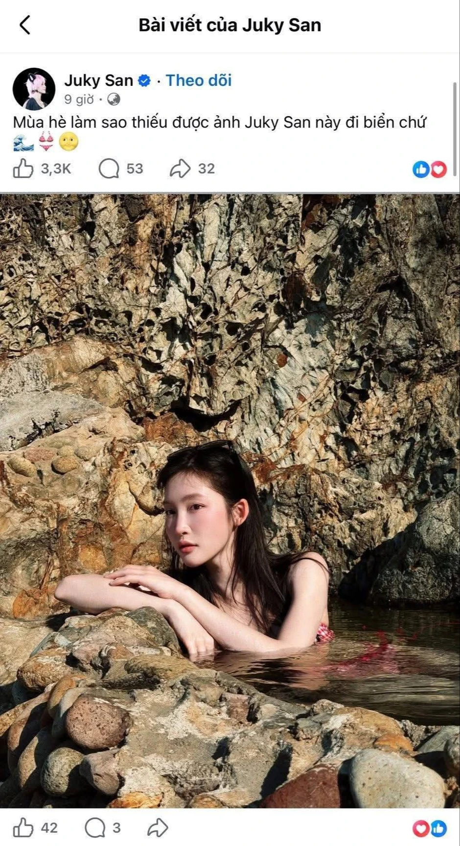 Gây phẫn nộ vì mặc bikini tắm Giếng Tiên, Juky San lên tiếng
