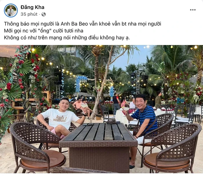 Gia đình thông báo về tình trạng của nghệ sĩ Tấn Beo