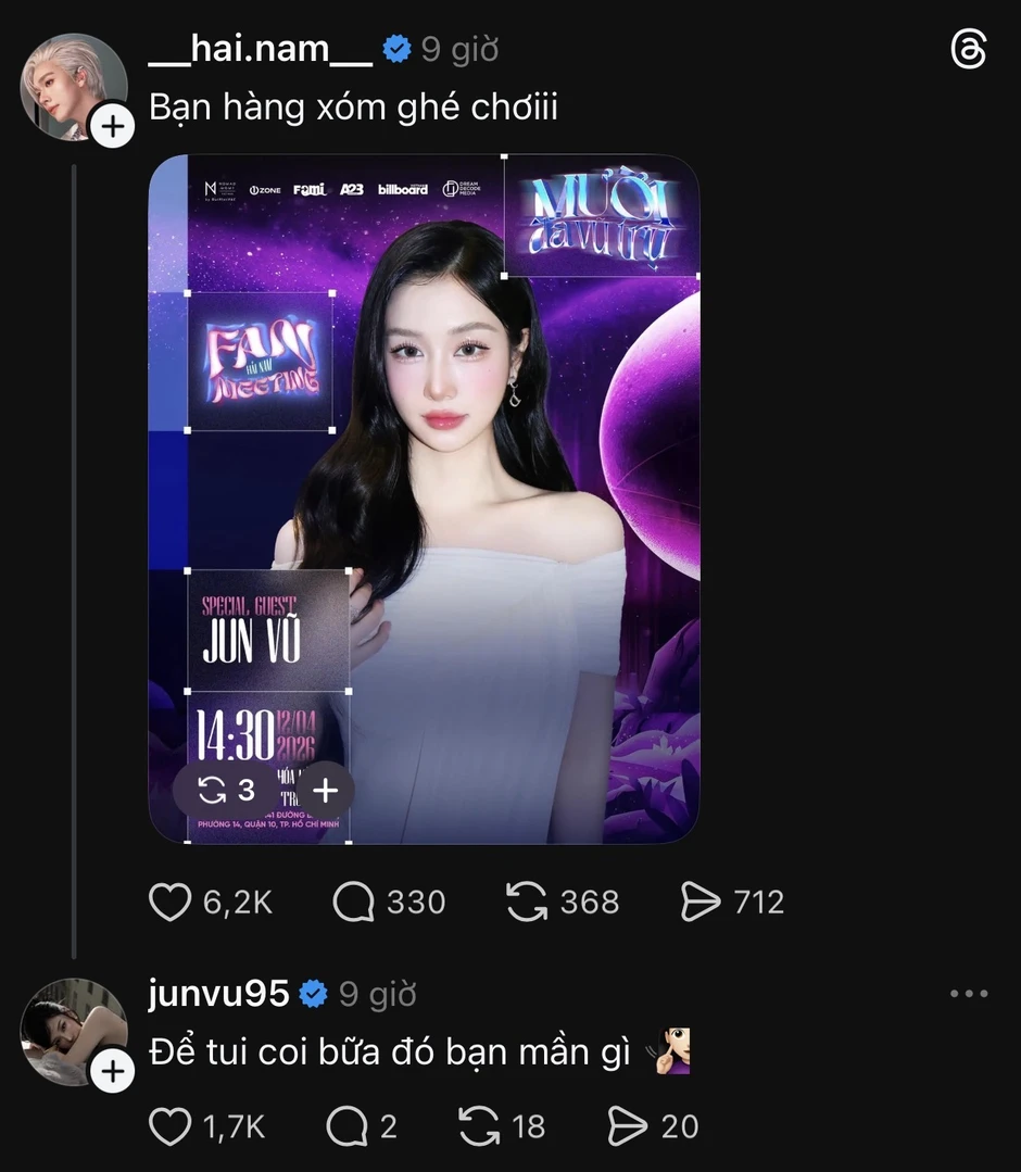 Hải Nam và Jun Vũ gương vỡ lại lành?