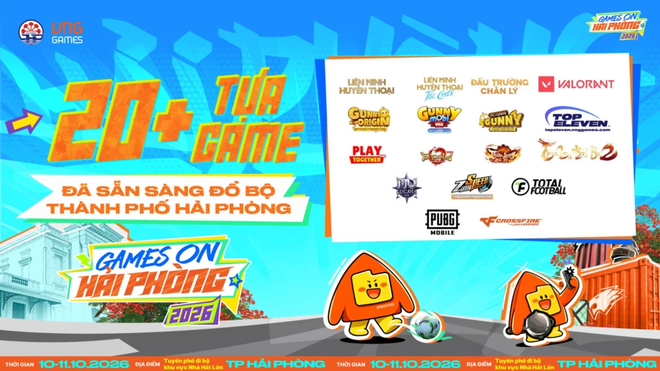 Hải Phòng lần đầu tiên đăng cai sự kiện Thể thao Điện tử mùa Thu - Games ON: Hải Phòng 2026! Hải Phòng lần đầu tiên đăng cai sự kiện Thể thao Điện tử mùa Thu - Games ON: Hải Phòng 2026!