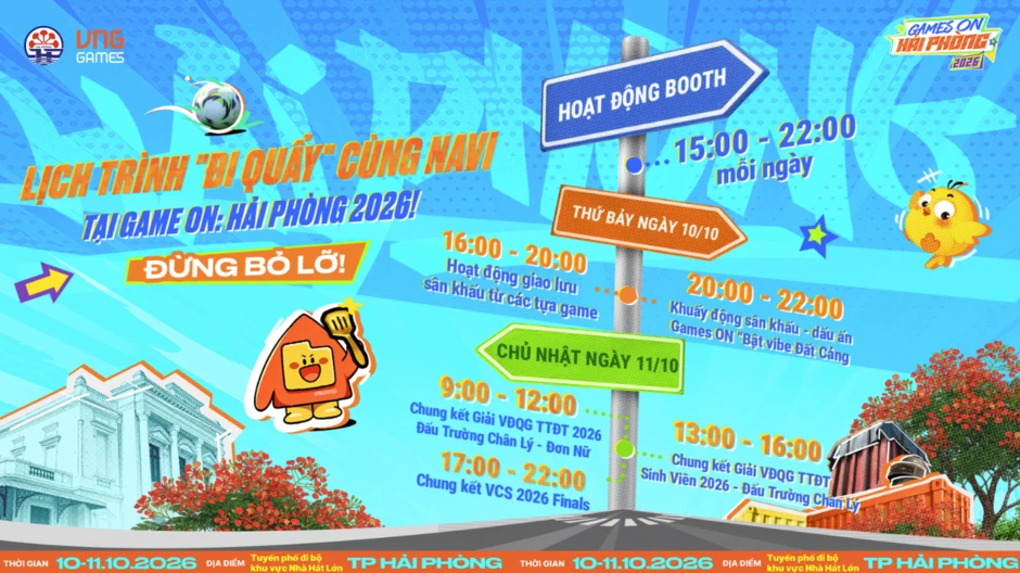 Hải Phòng lần đầu tiên đăng cai sự kiện Thể thao Điện tử mùa Thu - Games ON: Hải Phòng 2026! Hải Phòng lần đầu tiên đăng cai sự kiện Thể thao Điện tử mùa Thu - Games ON: Hải Phòng 2026!