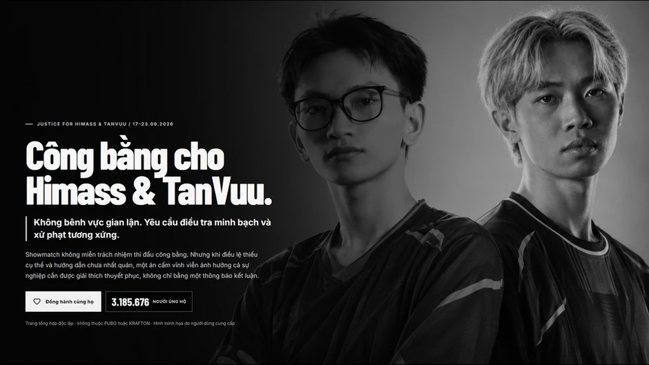 Himass và TanVuu tuyên bố đanh thép với PUBG, đừng nghĩ Krafton muốn làm gì thì làm