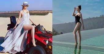 Hoa hậu Giáng My U60 khoe body đẹp "mướt mắt", ở biệt thự nguy nga như cung điện