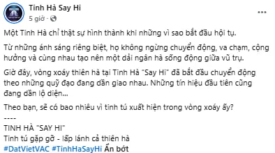 Hoá ra đây là thông điệp của show Tinh Hà Say Hi, đọc xong mới biết vì sao khó hiểu