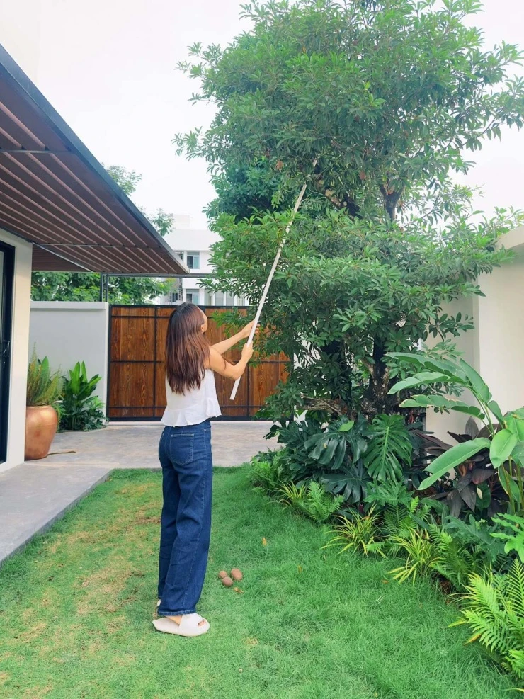 Hoa trái nở rộ trong biệt thự vùng ven của vợ chồng Hoàng Bách