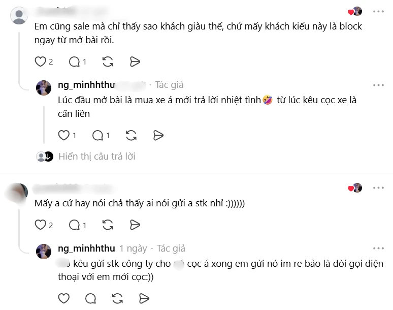 Hot girl sale xe hé lộ góc khuất nghề