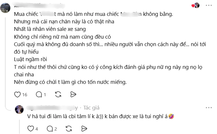 Hot girl sale xe hé lộ góc khuất nghề