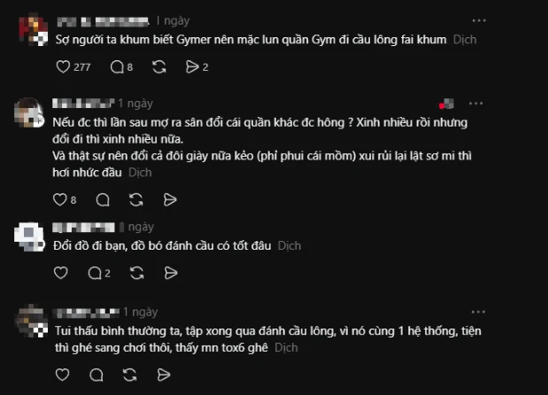 Mặc quần tập đi chơi cầu lông, nữ gymer bất ngờ bị CĐM chỉ trích