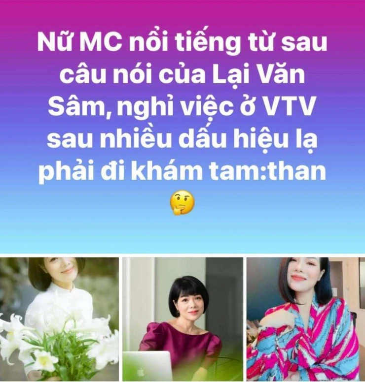 MC đình đám của VTV một thời lên tiếng trước thông tin phải nghỉ việc vì bệnh tật MC đình đám của VTV một thời lên tiếng trước thông tin phải nghỉ việc vì bệnh tật