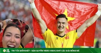 MC Hoàng Oanh mặc áo thủ môn, cổ vũ Lê Giang Patrik giữa tin hẹn hò