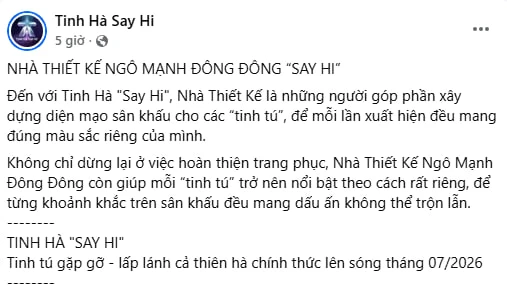 Người hâm mộ "xin" NSX Tinh Hà Say Hi ngưng gọi nghệ sĩ là “tinh tú”